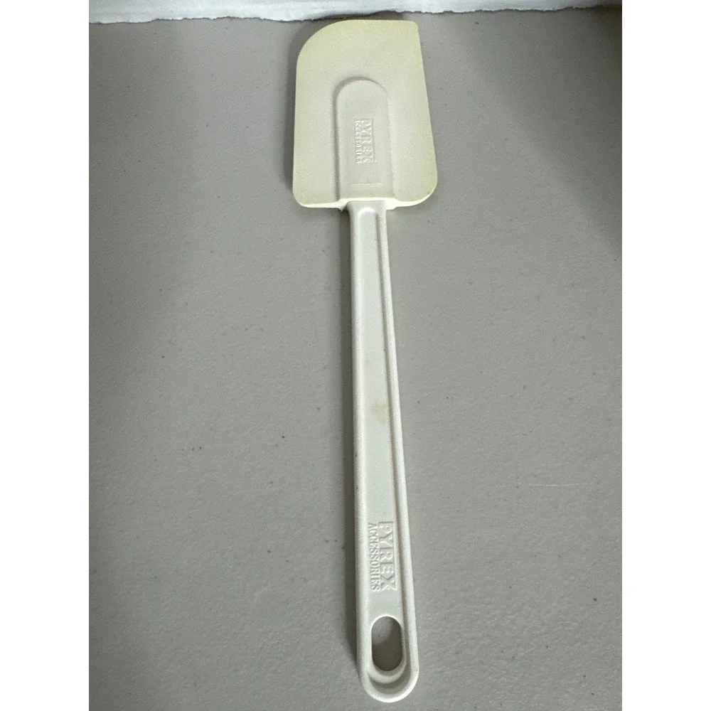 Vintage Pyrex Accessories White Rubber Spatula Scraper 10 Inch Kitchen Tool